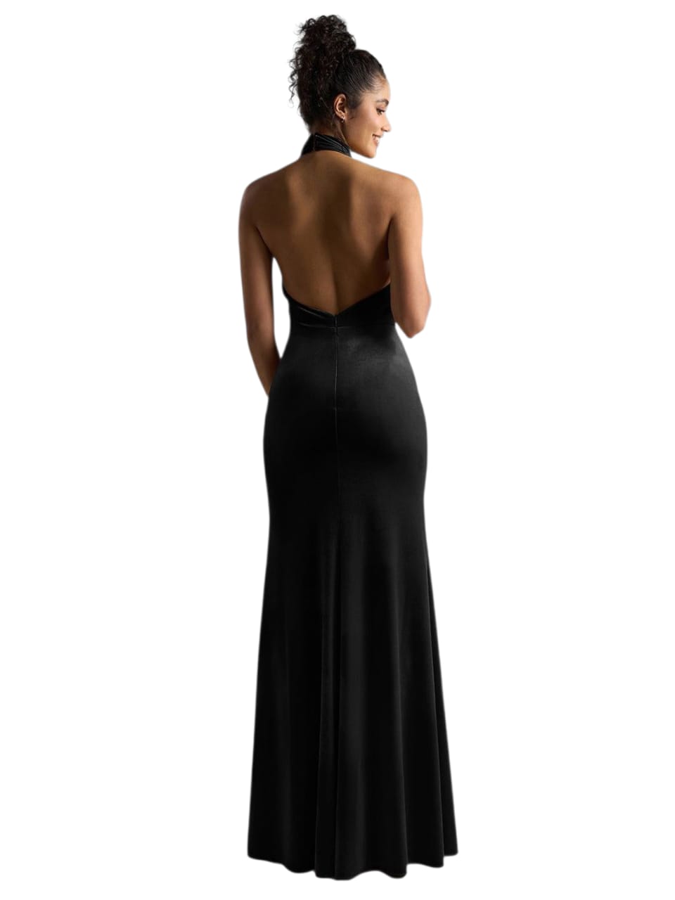 Elegant Black Halter Neck Bodycon Maxi Dress for Women