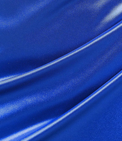 Royal Blue Satin Corset Slit Gown | Elegant Sapphire Satin Evening Dress | Blue Satin Sweetheart Maxi Gown | Luxe Royal Blue Formal Slip Dress