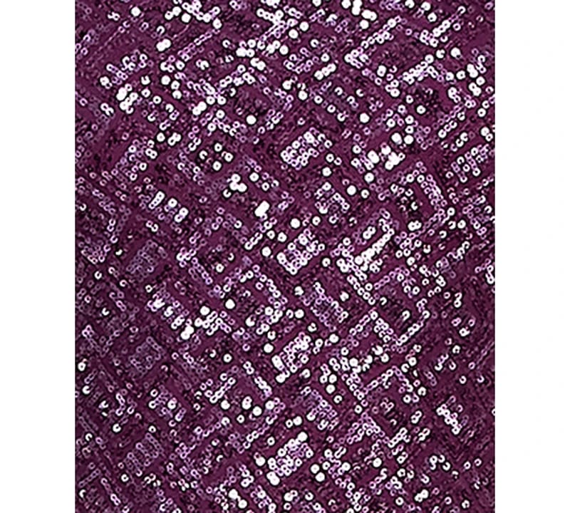 Midnight Plum Sparkle | Sequined Glam Mini Dress | Purple Stardust Elegance